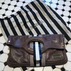 L.A.M.B. Trevino Convertible Clutch ~ gray